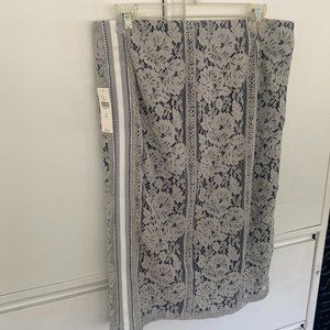 Anthropologie Current Air Grey Floral Lace Pencil Skirt, Size M, NWT